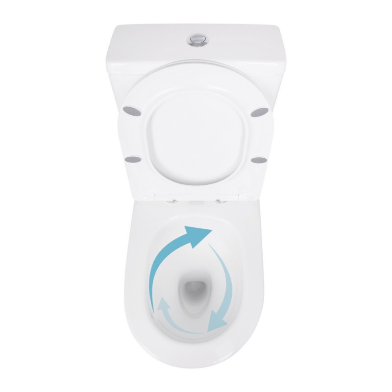 Унитаз напольный Qtap Jay Ultra Quiet с сидением Soft-close 640x360x835 мм QT07222175TW White