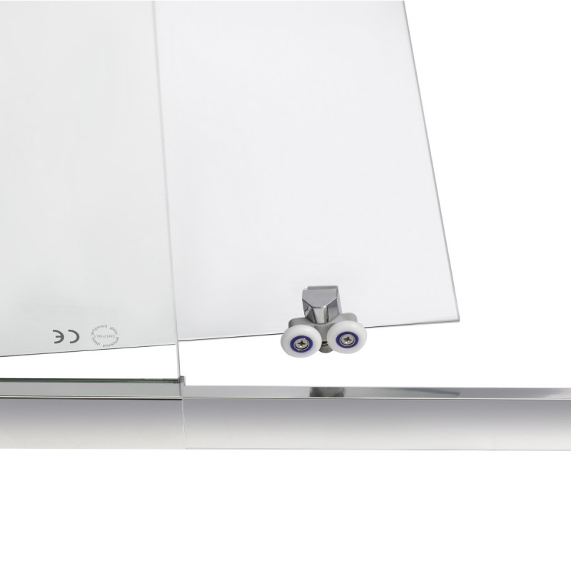 Душові двері в нішу Qtap Taurus CRM201-11.C6 97-108x200 см, скло Clear 6 мм, покриття CalcLess