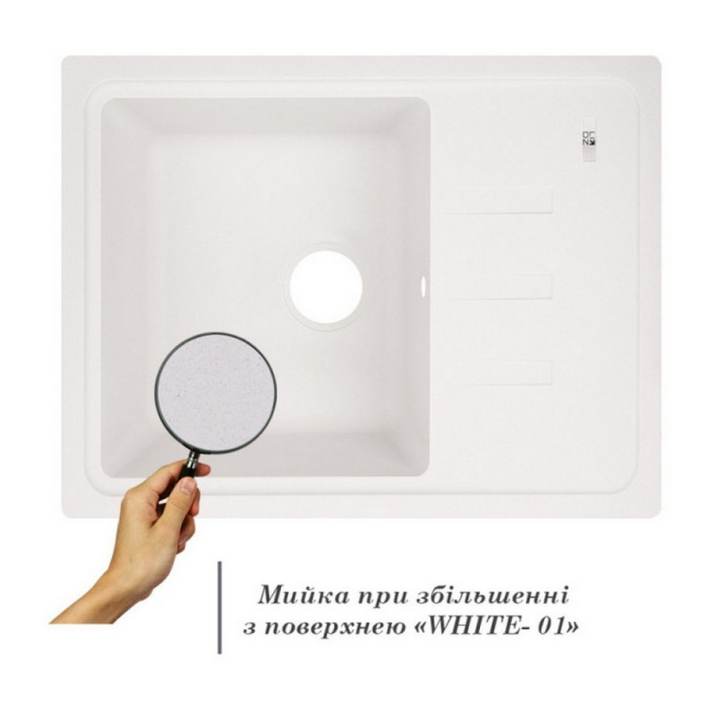 Кухонная мойка Lidz 620x435/200 WHI-01 (LIDZWHI01620435200)