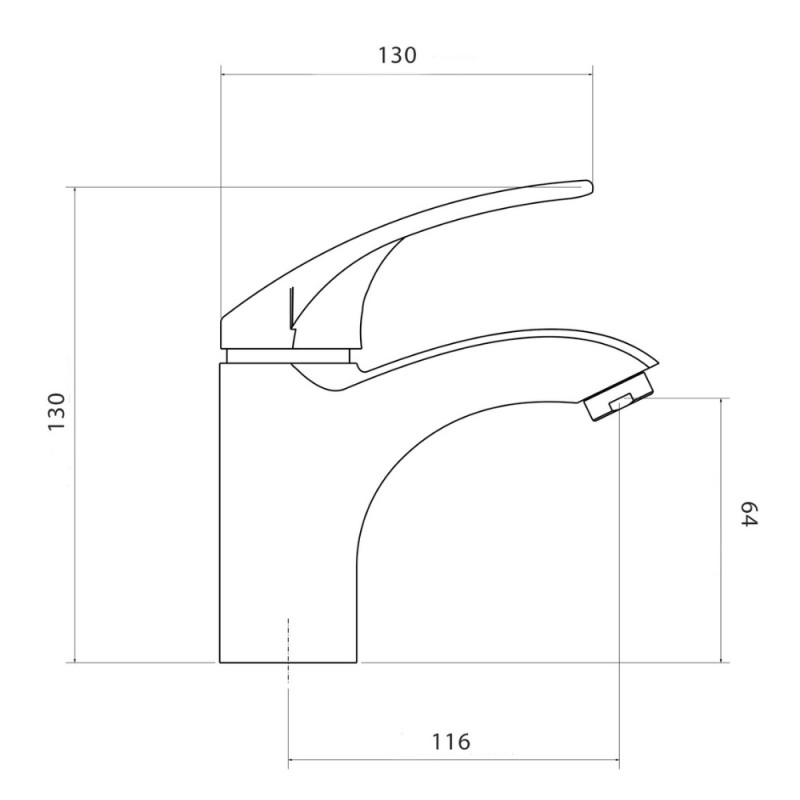 Змішувач для раковини Lidz Mars 001F (k40) LDMAR001CRM34871 Chrome