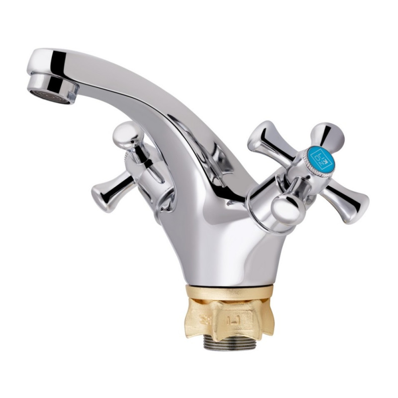 Змішувач для раковини Lidz Lamb 161F двохвентильний LDLAM161FCRM35446 Chrome
