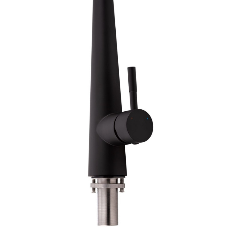 Змішувач для кухні Qtap Evicka з висувним виливом QTEVI9135103UB Black Matt