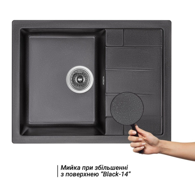 Кухонная мойка Lidz 650x500/200 BLM-14 (LIDZBLM14650500200)
