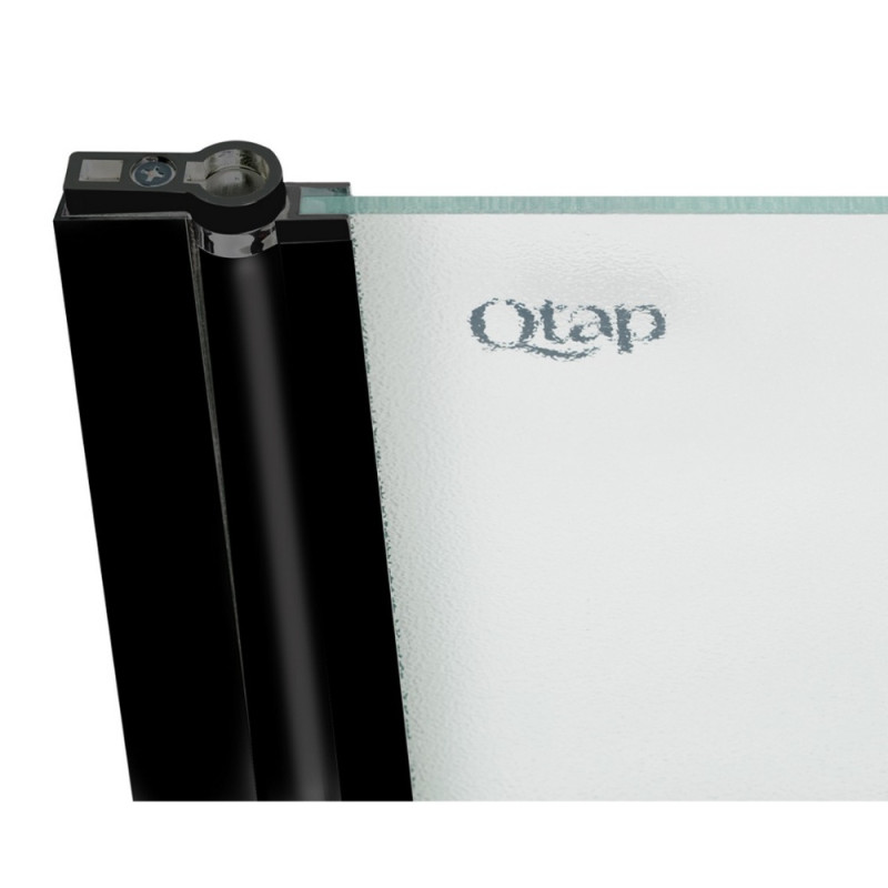 Штора на ванну Qtap Standard BLM407513APL скло Pear 6 мм, 75х140 см, ліва