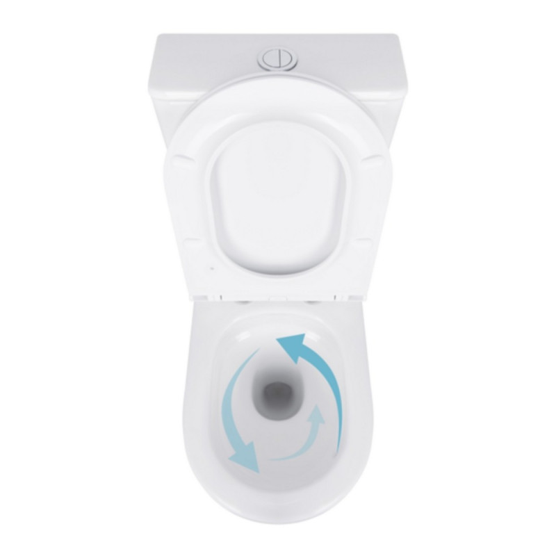Унитаз напольный Qtap Robin New Ultra Quiet безободковый с сиденьем Soft-Close WHITE QT13226083AW
