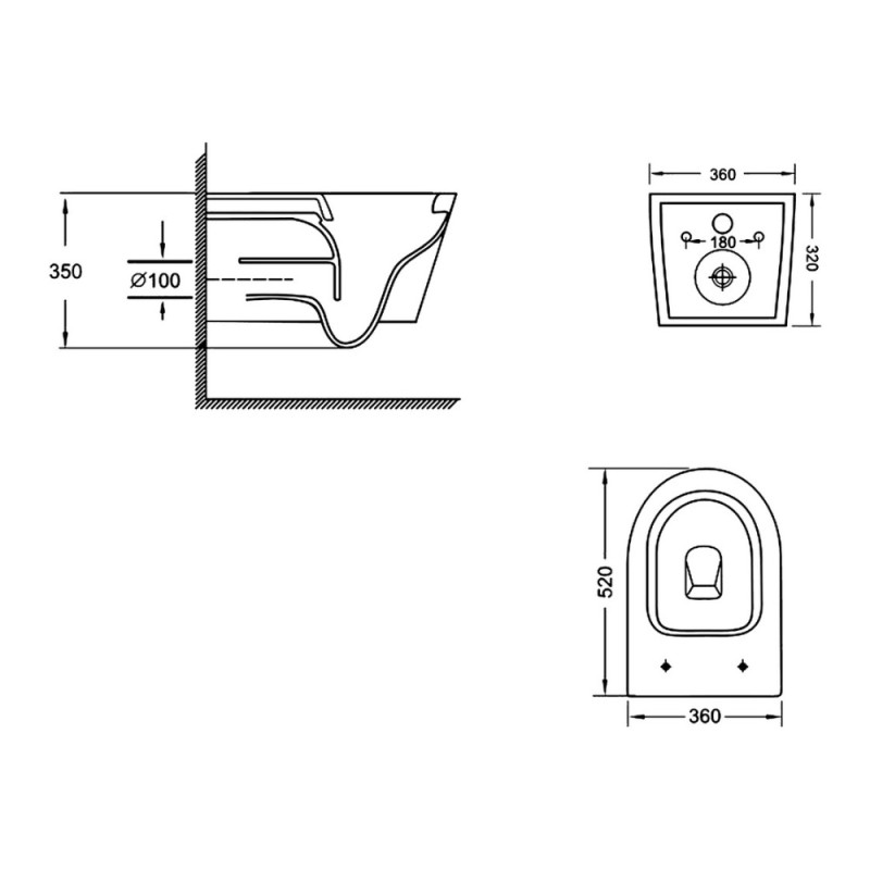 Унитаз подвесной Qtap Jay безободковый с сиденьем Soft-close QT07335175W