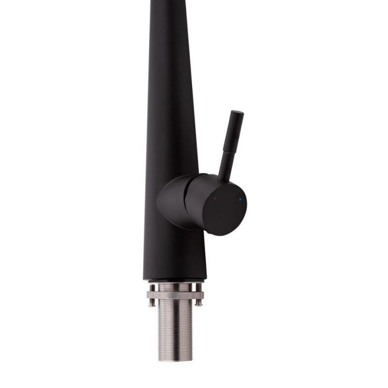 Змішувач для кухні Qtap Evicka з висувним виливом QTEVI9135103UB Black Matt
