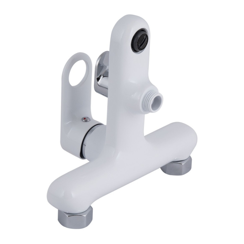Змішувач для ванни Qtap Jay (з душовим гарнітуром) QTJAY259CRW45553 Chrome/White