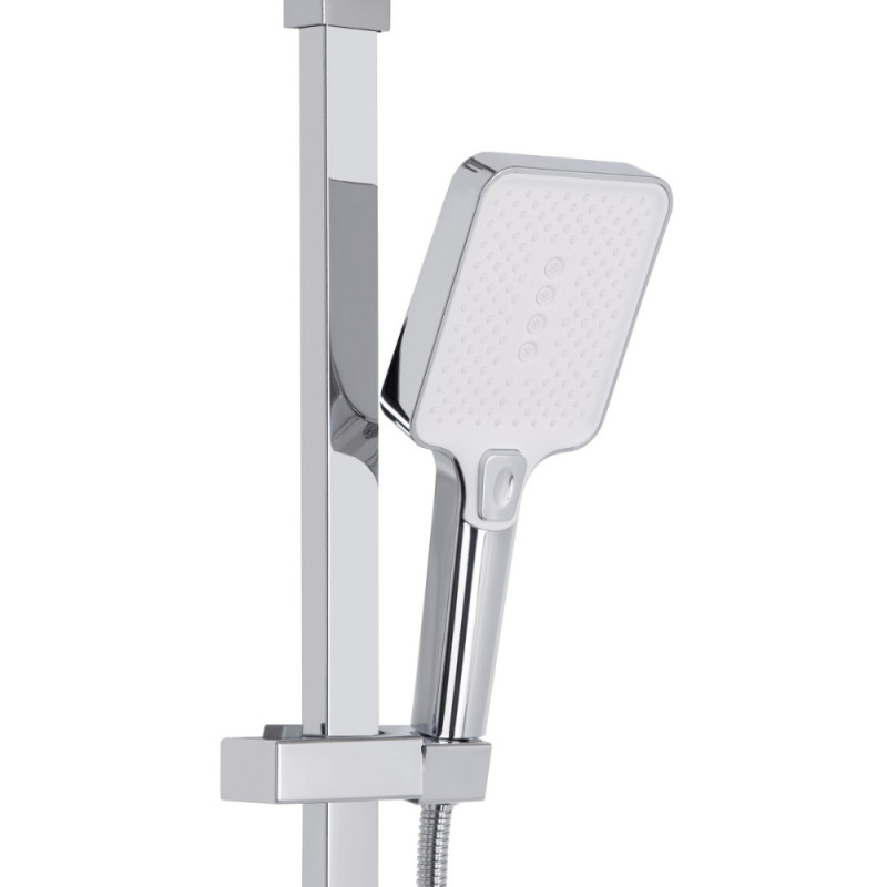 Душова система універсальна Qtap Swan Cascada на три споживача (з виливом) QTSWA111CRW45570 Chrome/White