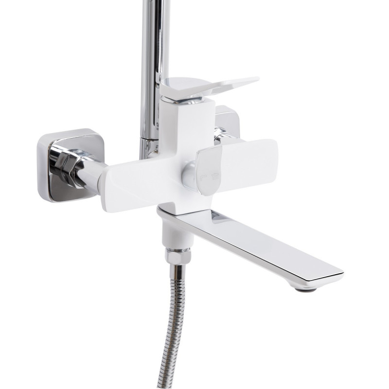 Душова система універсальна Qtap Presto на три споживача (з виливом) QTPRE111CRW45580 Chrome/White