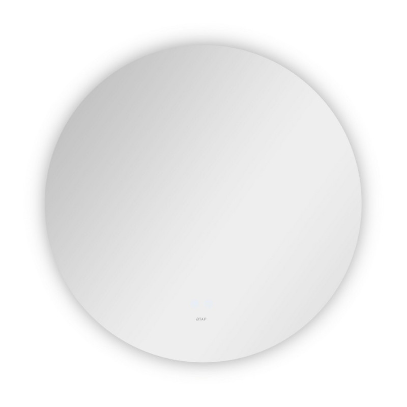 Дзеркало Qtap Taurus R800 з LED-підсвічуванням Touch, з антизапотіванням, з димером, рег. темп. кольору (3000-6500K) QT2478R807
