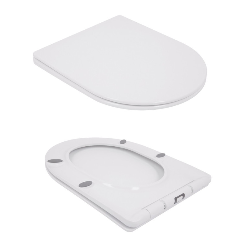 Унитаз напольный Qtap Jay Ultra Quiet с сидением Soft-close 640x360x835 мм QT07222175TW White