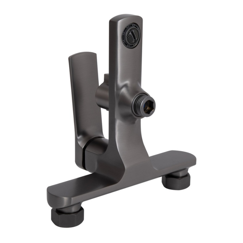Змішувач для ванни Qtap Slavonice (з душовим гарнітуром) QTSLV259GMB48035 Gunmetal Black PVD