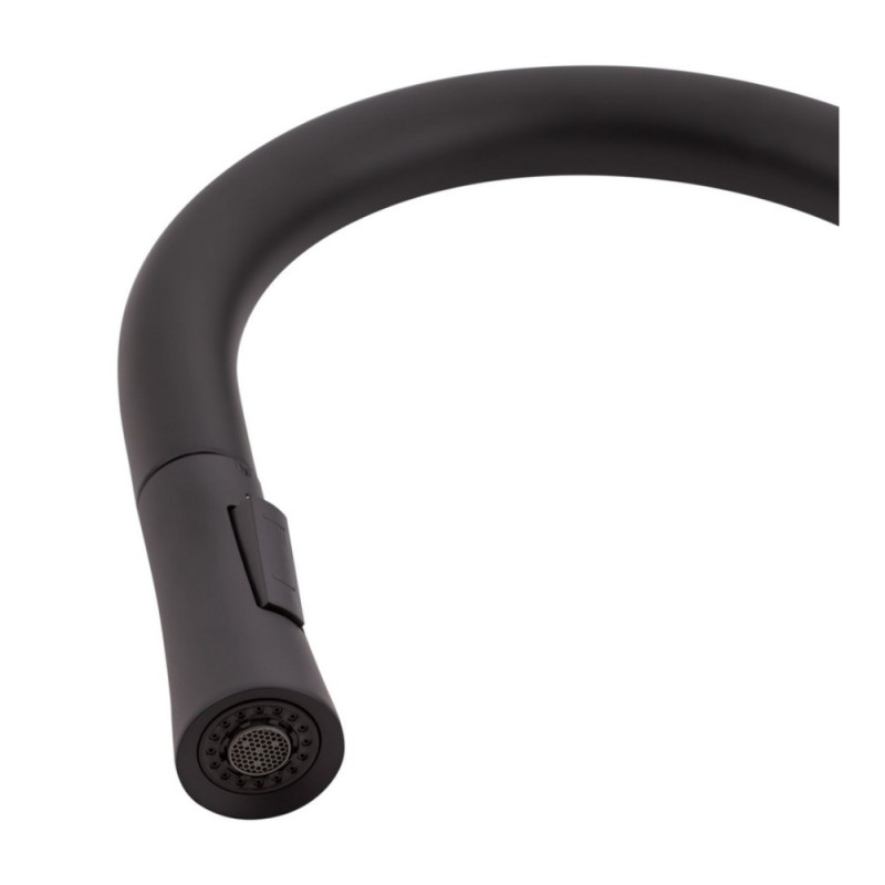 Змішувач для кухні Qtap Evicka з висувним виливом QTEVI9135103UB Black Matt