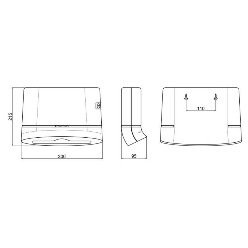 Тримач для паперових рушників Qtap Pohodli 300 мм QTDR600WP White (Držák)