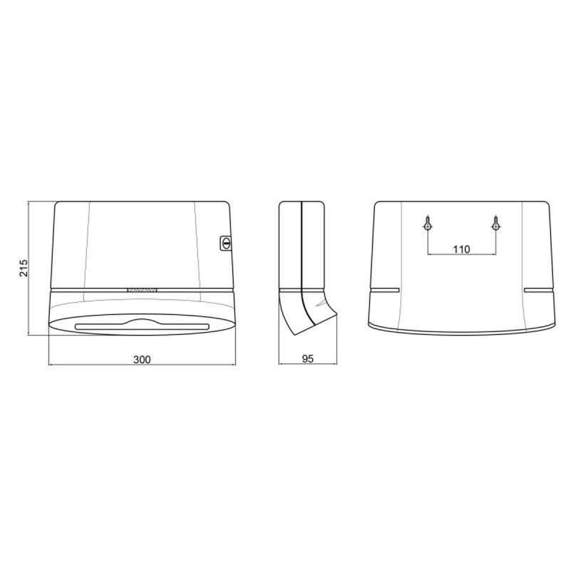 Тримач для паперових рушників Qtap Pohodli 300 мм QTDR600WP White (Držák)