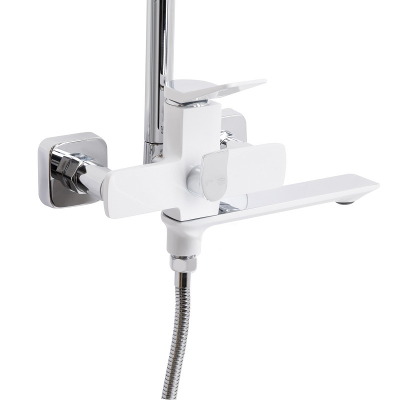 Душова система універсальна Qtap Presto на три споживача (з виливом) QTPRE111CRW45580 Chrome/White