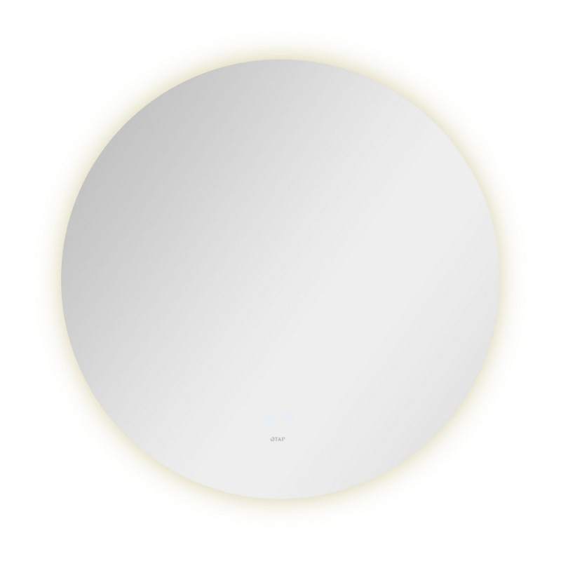 Дзеркало Qtap Taurus R800 з LED-підсвічуванням Touch, з антизапотіванням, з димером, рег. темп. кольору (3000-6500K) QT2478R807