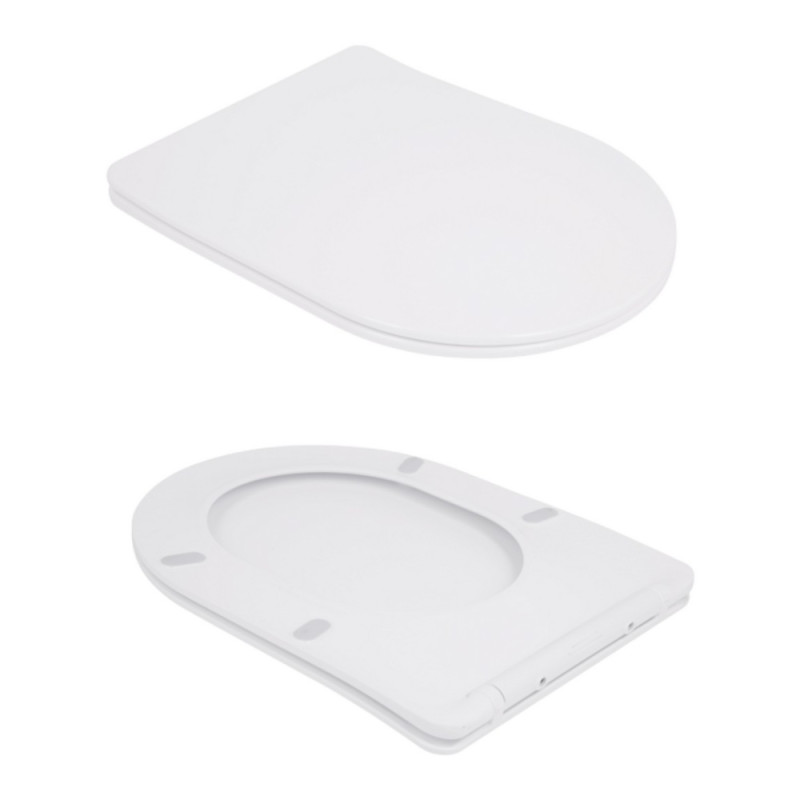 Унитаз напольный Qtap Robin New Ultra Quiet безободковый с сиденьем Soft-Close WHITE QT13226083AW