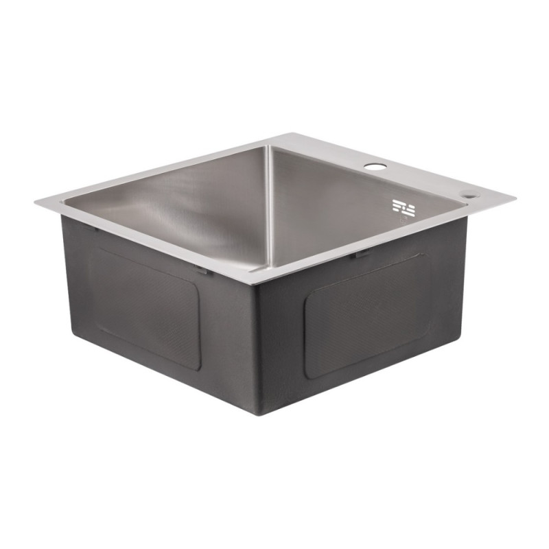 Мийка для кухні інтегрована Lidz Handmade H5050 (LDH5050BRU35375) Brushed Steel 3,0/1,0 мм