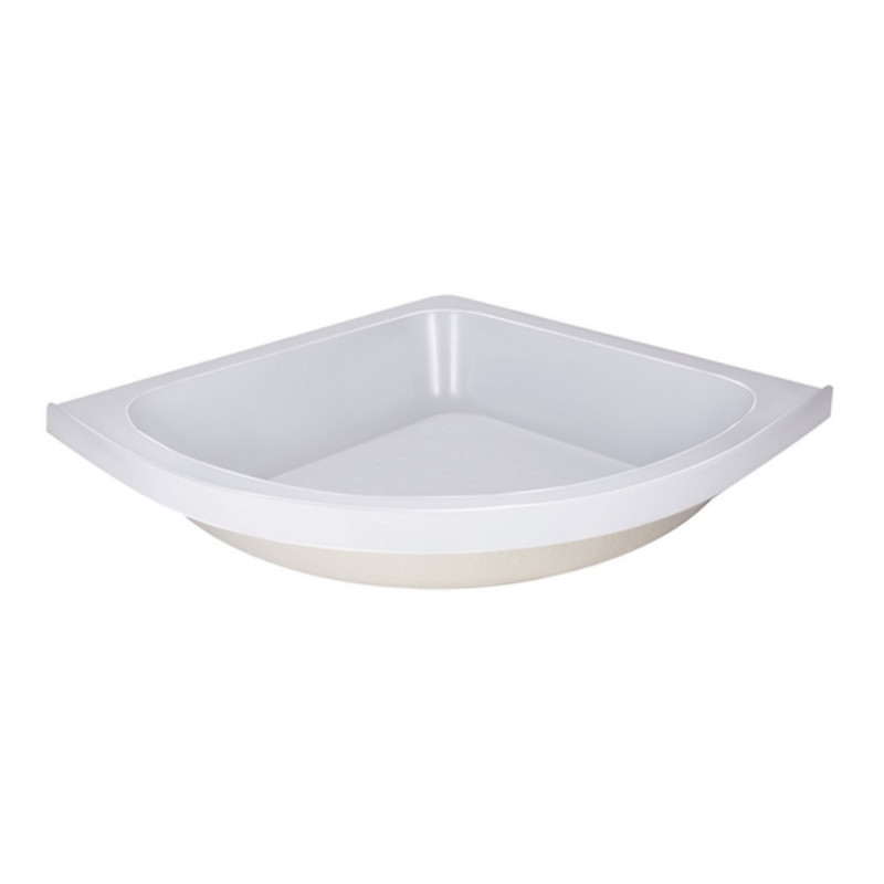 Lidz Latwa SC80x80.SAT.MID.GR Душевая кабина полукруглая, стекло тон. 4 мм + Lidz Душевой поддон KAPIELKA ST80x80x26, с панелью