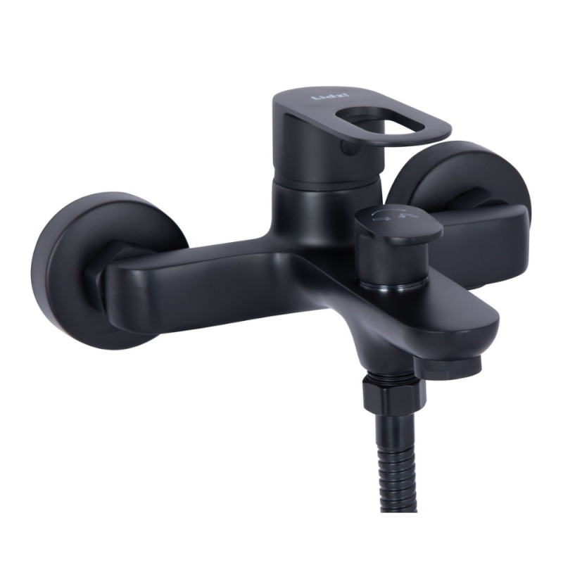 Смеситель для ванны Lidz Latwa 006 (c душевым гарнитуром) (k35) LDLAT006BLA45419 Black