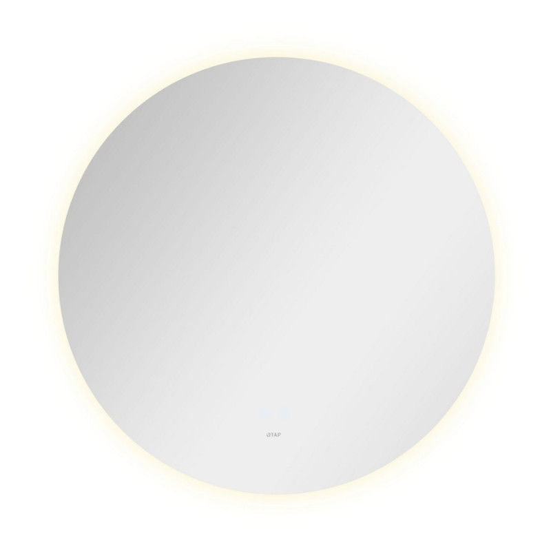 Дзеркало Qtap Taurus R800 з LED-підсвічуванням Touch, з антизапотіванням, з димером, рег. темп. кольору (3000-6500K) QT2478R807
