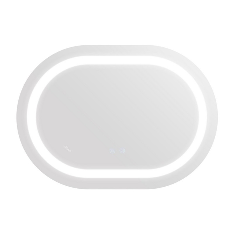 Дзеркало Qtap Gemini 500х700 з LED-підсвічуванням Touch, з антизапотіванням, з димером, рег. темп. кольору (3000-6500K) Reverse QT2578R5070