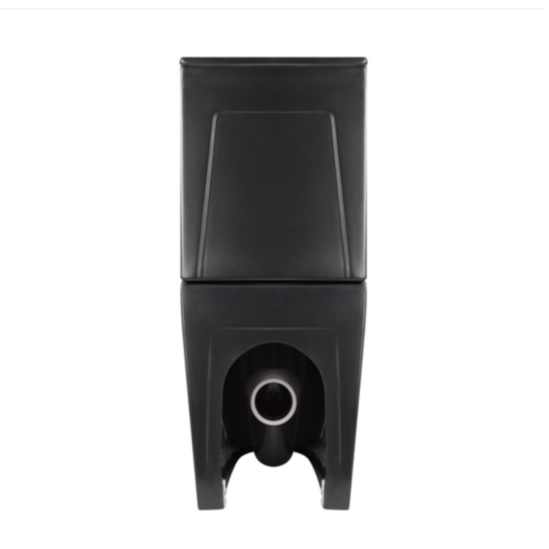 Унітаз підлоговий Qtap Robin Ultra Quiet безобідковий з сидінням Soft-close MATT BLACK QT13226083AMB