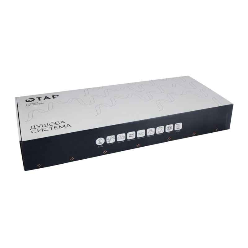 Душова система універсальна Qtap Aries на три споживача (з виливом) QTARI111CRM45560 Chrome