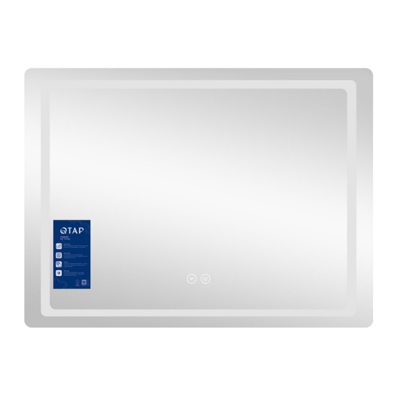 Дзеркало Qtap Mideya (DC-F614) 700х500 з LED-підсвічуванням Touch, з антизапотіванням, димером QT2078NCF07050W