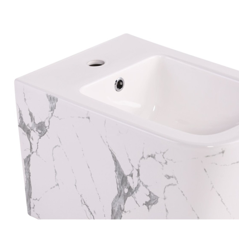 Біде підвісне Qtap Tern 520x350x330 мм, Marble QT17551303GMR