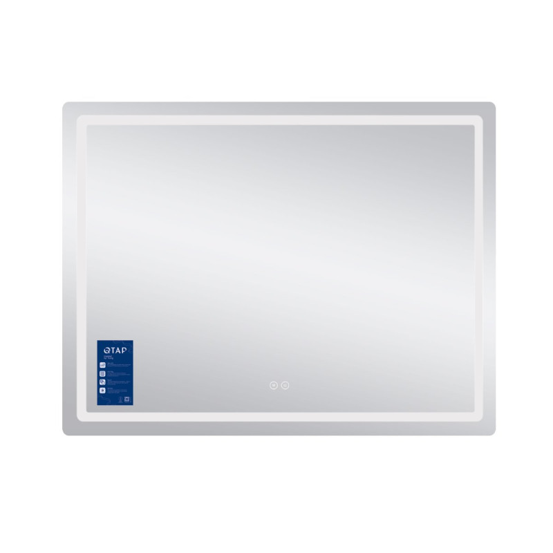 Зеркало Qtap Mideya (MI1) 1200х800 с LED-подсветкой Touch, с антизапотеванием, диммером, рег. яркости QT2078F12080