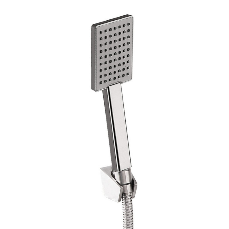 Змішувач для душу Lidz Kubis 010 (з душовим гарнітуром) (k35) LDKUB010NKS28535 Nickel