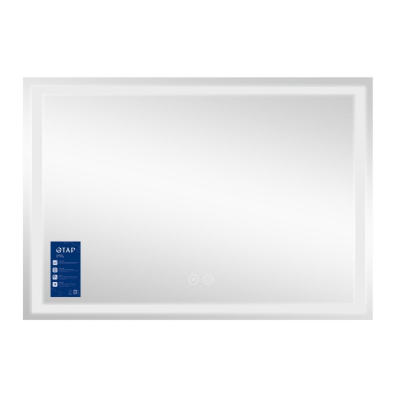Зеркало Qtap Mideya (MI1) 1200х800 с LED-подсветкой Touch, с антизапотеванием, диммером, рег. яркости QT2078F613W