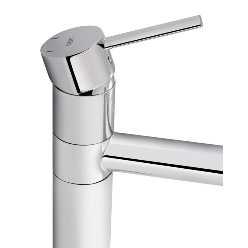Змішувач для раковини Qtap Spring з поворотним виливом високий QTSPRCRM001XL Chrome