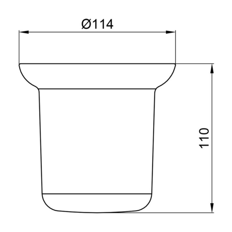 Колба для йоржика Lidz Oreo 0520 (матове скло) LDORE0520CRM37455 Satin