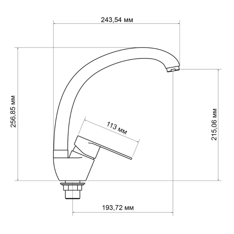 Змішувач для кухні Lidz Tani 008F (k40) LDTAN008FCRM44971 Chrome