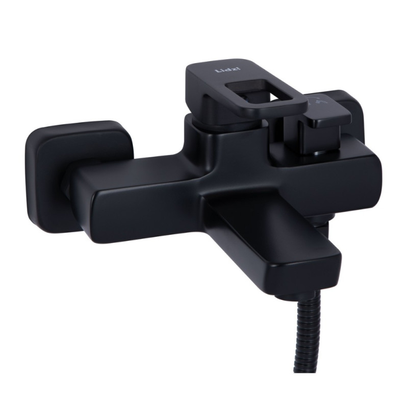 Змішувач для ванни Lidz Wawel 006 (з душовим гарнітуром) (k35) LDWAW006BLA45393 Black