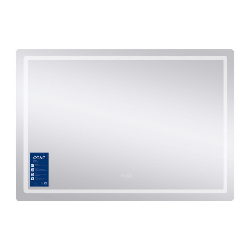 Зеркало Qtap Mideya 1000х700 с LED-подсветкой Touch, с антизапотеванием, диммером, рег. яркости QT2078NCF10070W