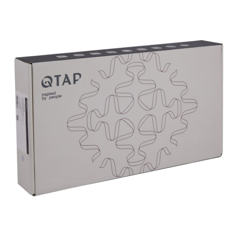 Змішувач для раковини Qtap Vlasta New високий QTVLA269GMB45653 Gunmetal Black PVD
