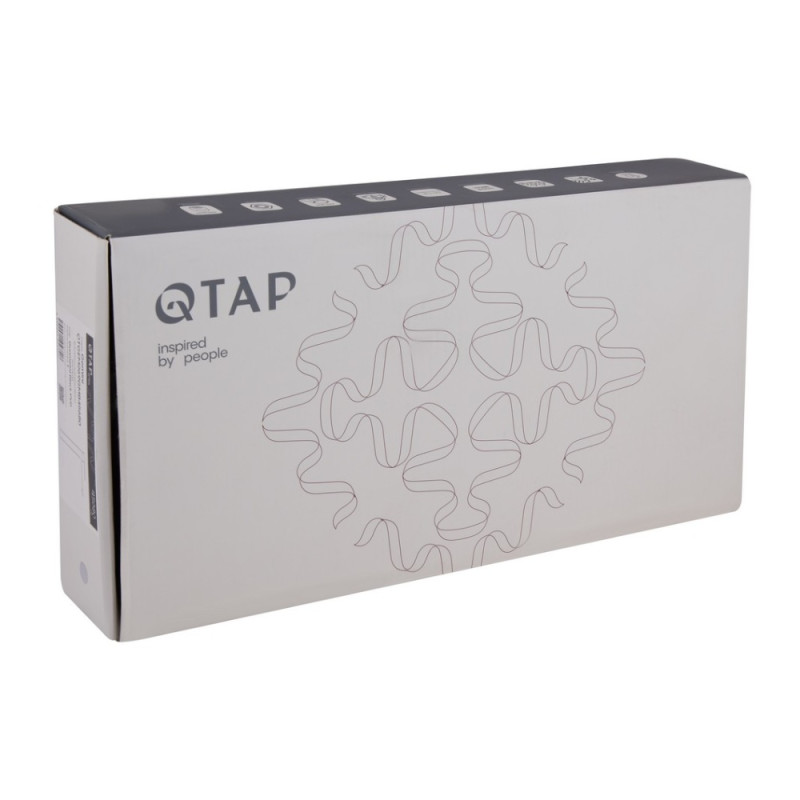 Смеситель для раковины Qtap Gemini высокий QTGEM269GMB45680 Gunmetal Black PVD