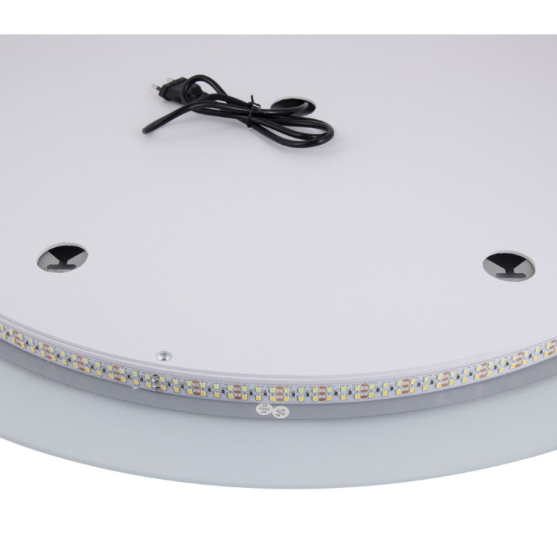 Дзеркало Qtap Taurus R800 з LED-підсвічуванням Touch, з антизапотіванням, з димером, рег. темп. кольору (3000-6500K) QT2478R807