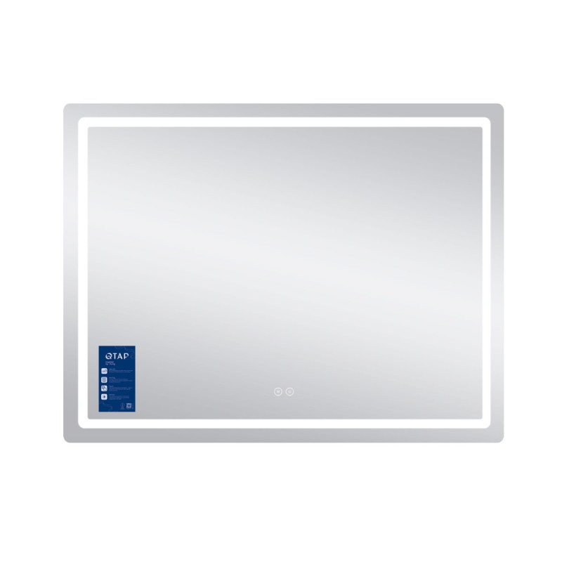 Зеркало Qtap Mideya (MI1) 1200х800 с LED-подсветкой Touch, с антизапотеванием, диммером, рег. яркости QT2078F12080
