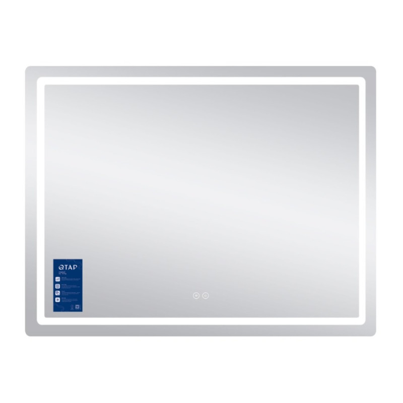 Дзеркало Qtap Mideya MI1) 1200х800 з LED-підсвічуванням Touch, з антизапотіванням, димером, рег. яскравості QT2078F12080