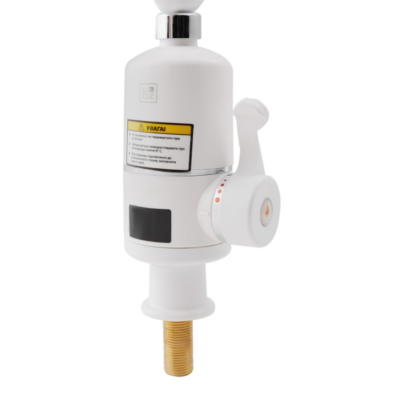 Проточний кран-водонагрівач кухонний для кухні Lidz Warm 057 LDWAR057WCR24983 White / Chrome