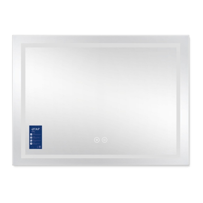 Дзеркало Qtap Mideya (DC-F904) 800х600 з LED-підсвічуванням Touch, з димером QT2078F904W