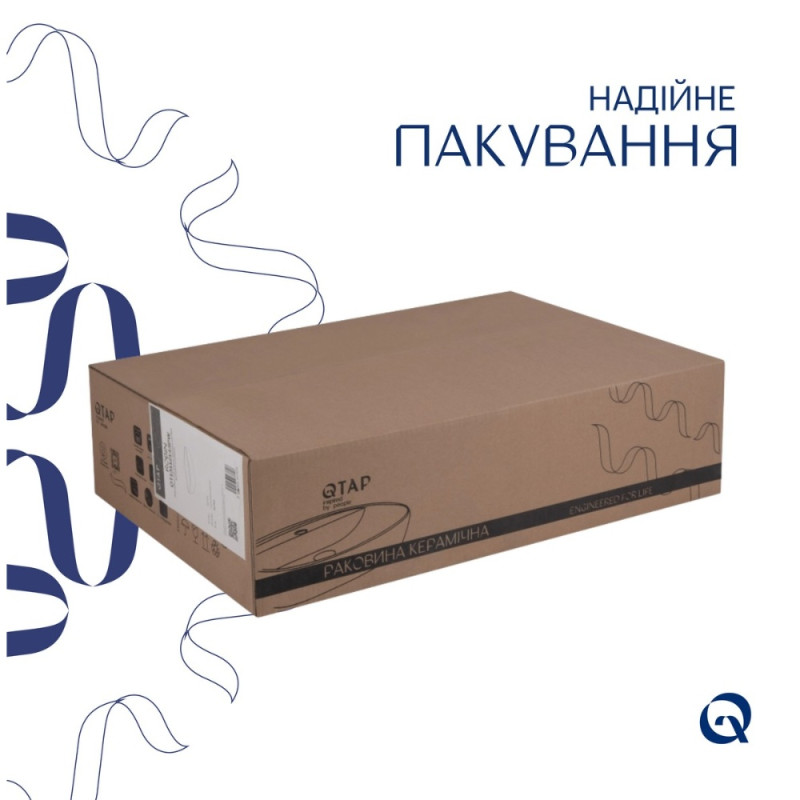 Раковина-чаша Qtap Robin 600x390x150 White QT13112143PW
