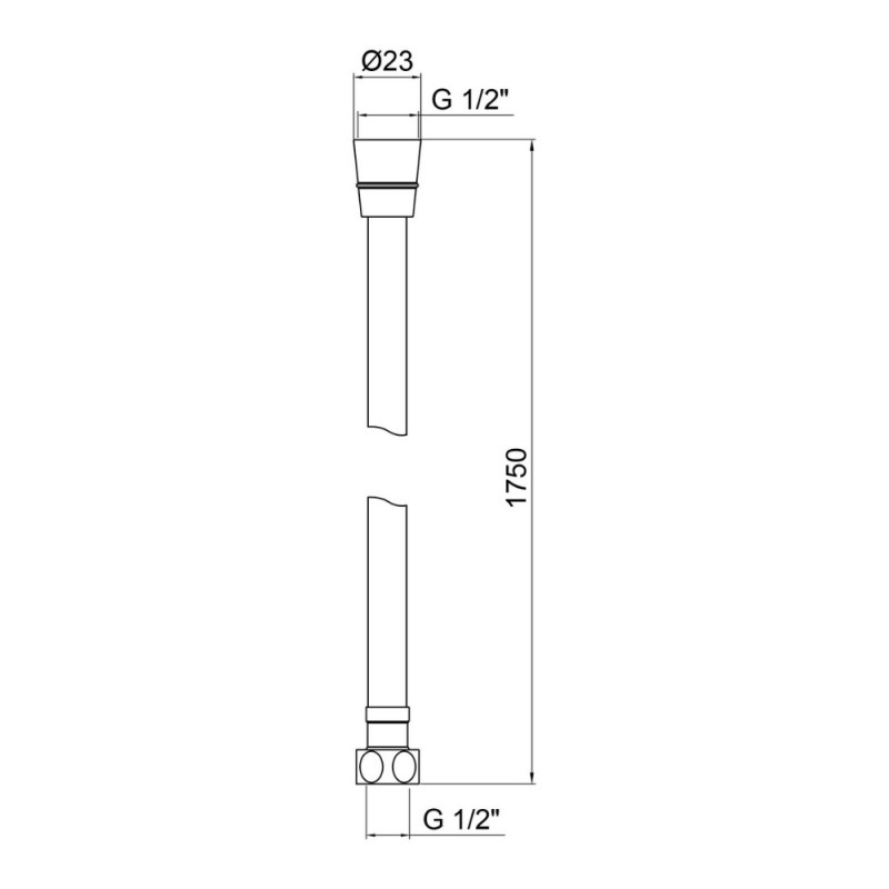 Шланг Lidz Niagara 09 1,75 м LDNIA09CRM35459 Chrome