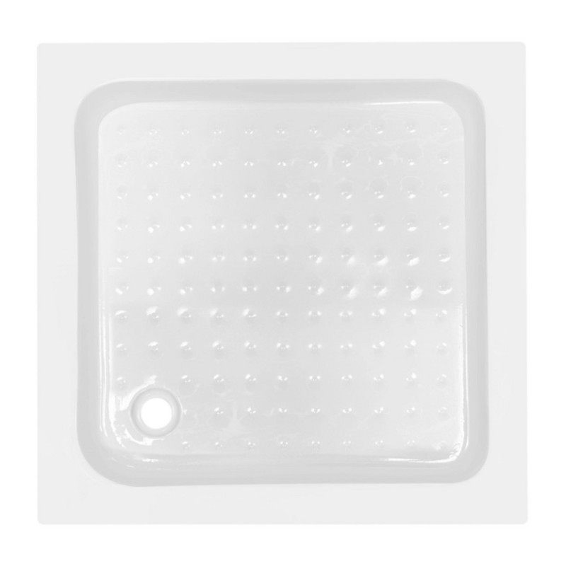 Lidz Wawel SC80x80.SAT.LOW.FR Душова кабіна квадратна, скло Frost 4 мм + Lidz Душовий піддон KAPIELKA ST80x80х14